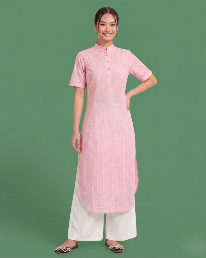Strawberry Crush Ice Cream Cotton Kurta