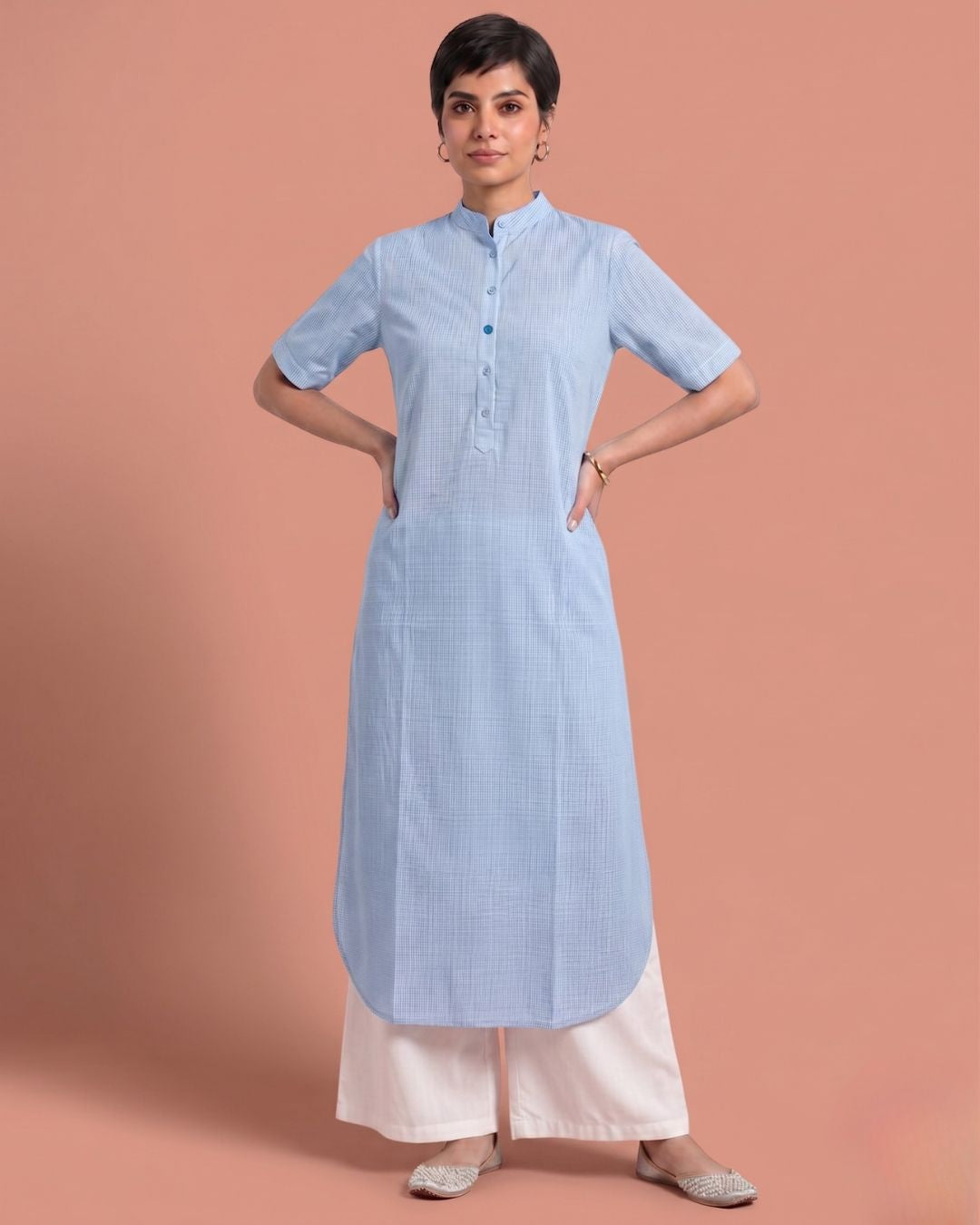 Blueberry Ice Cream Cotton Kurta