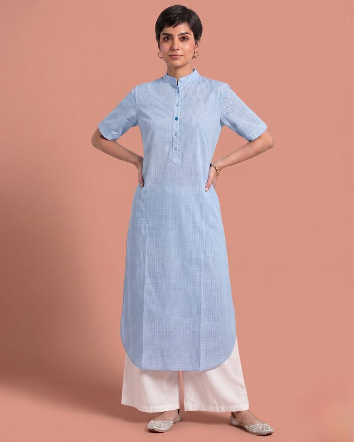 Blueberry Ice Cream Cotton Kurta