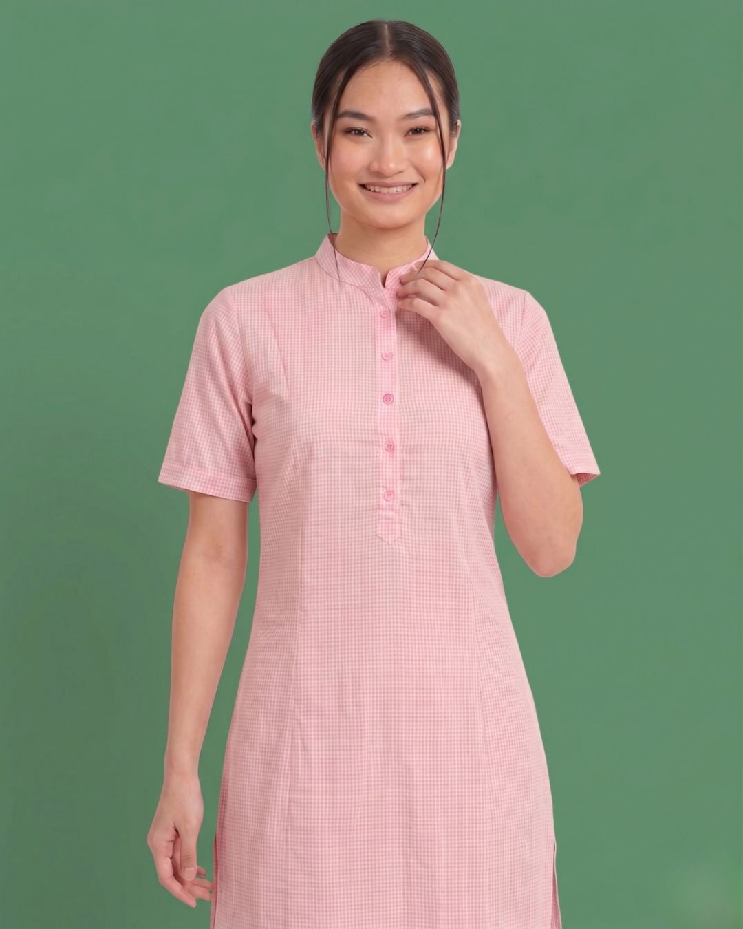 Strawberry Crush Ice Cream Cotton Kurta