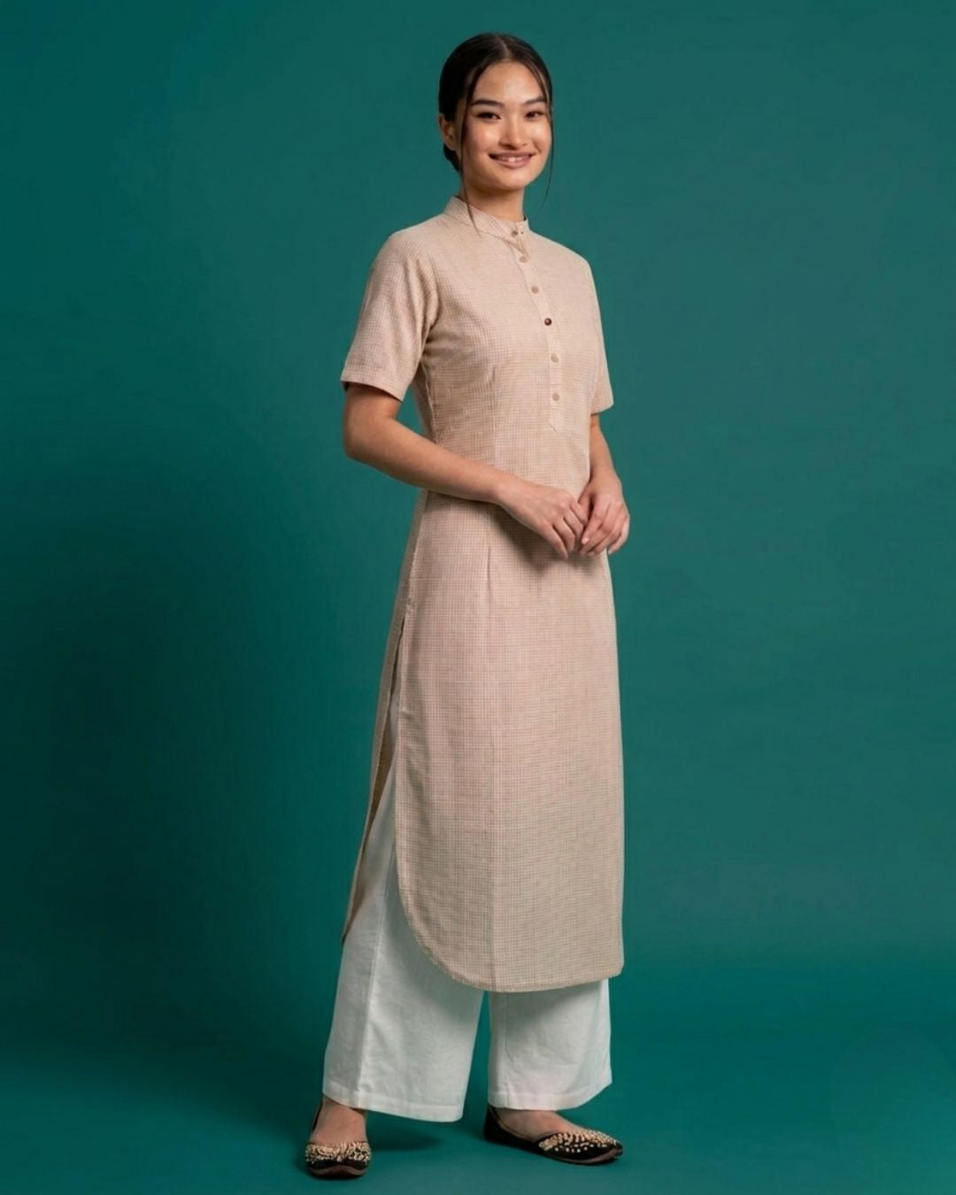 Cold Coffee Ice Cream Cotton Kurta