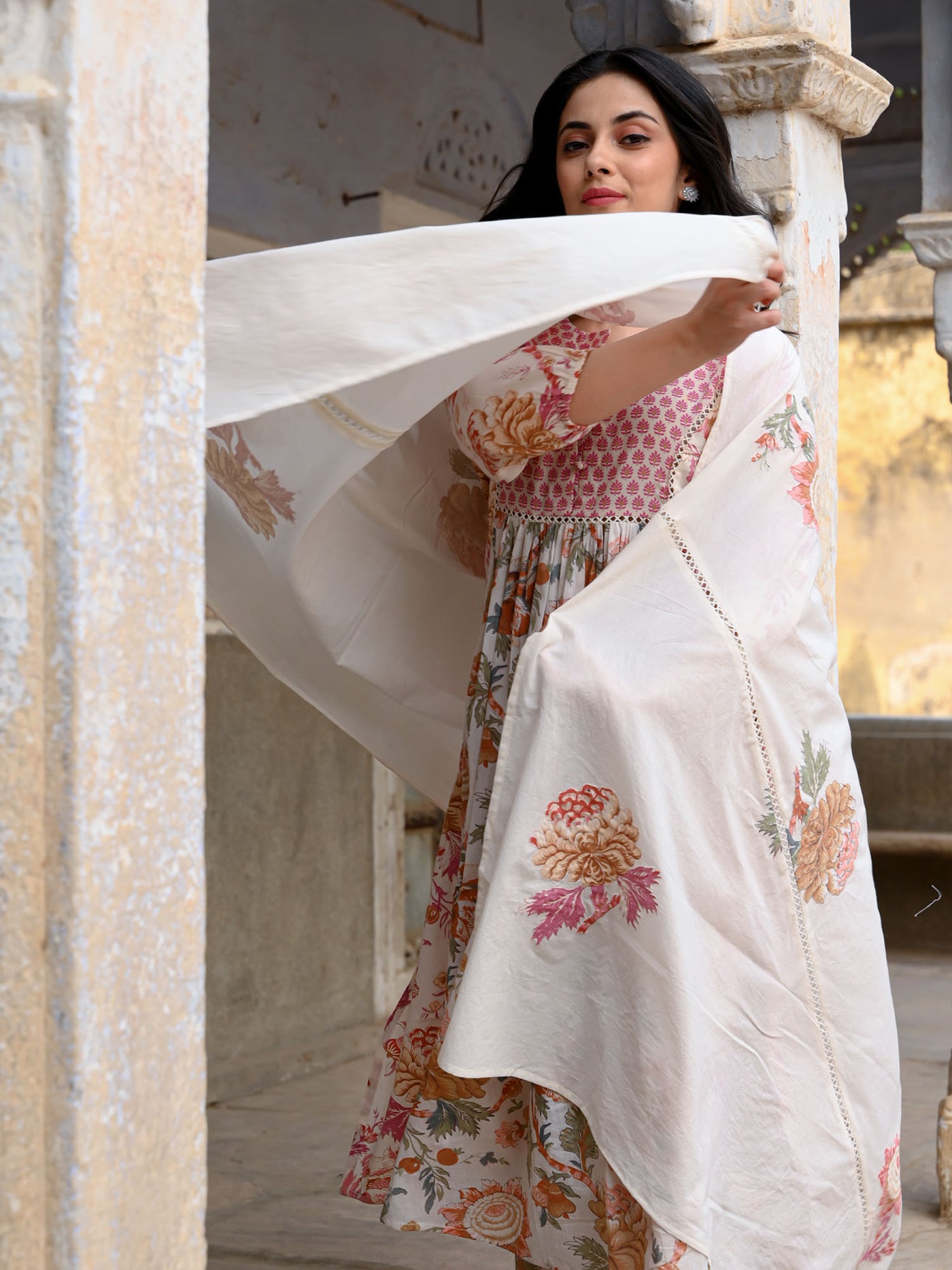 Sangria Kurta Pant and Dupatta set