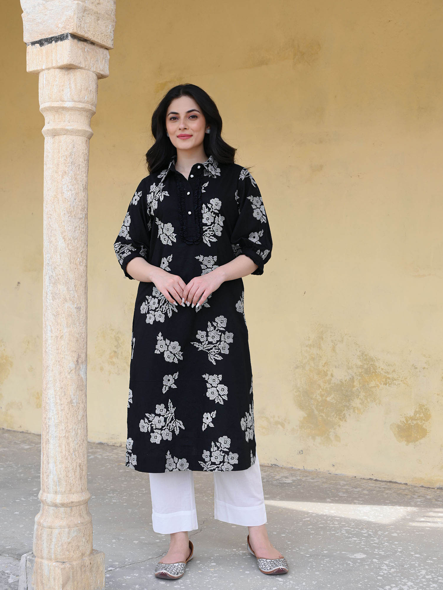 Siyah Kurta & Pant set