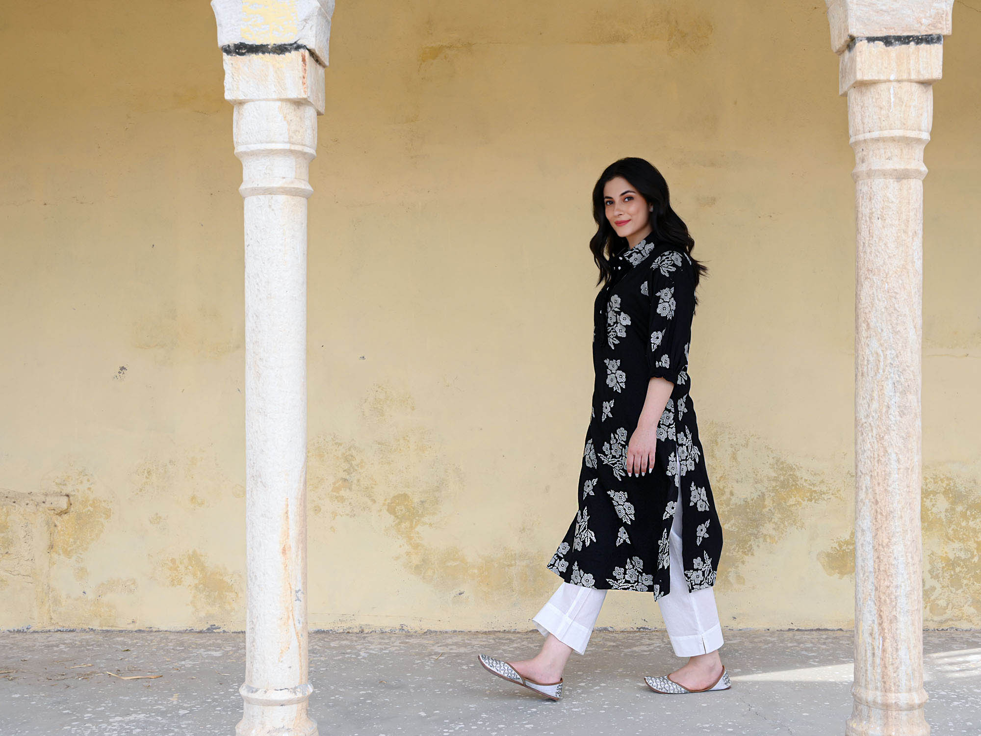 Siyah Kurta & Pant set