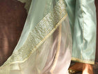 Pastel Mint  Georgette Short Kurti Set