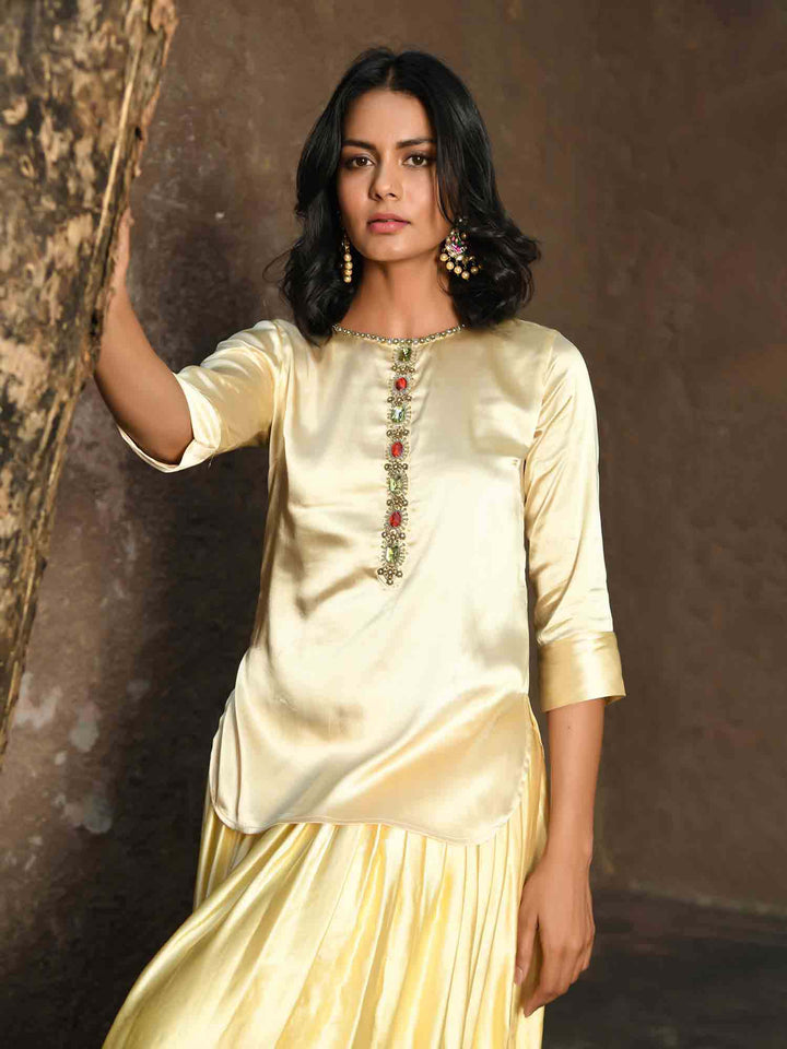Ombre Satin Lehenga Choli