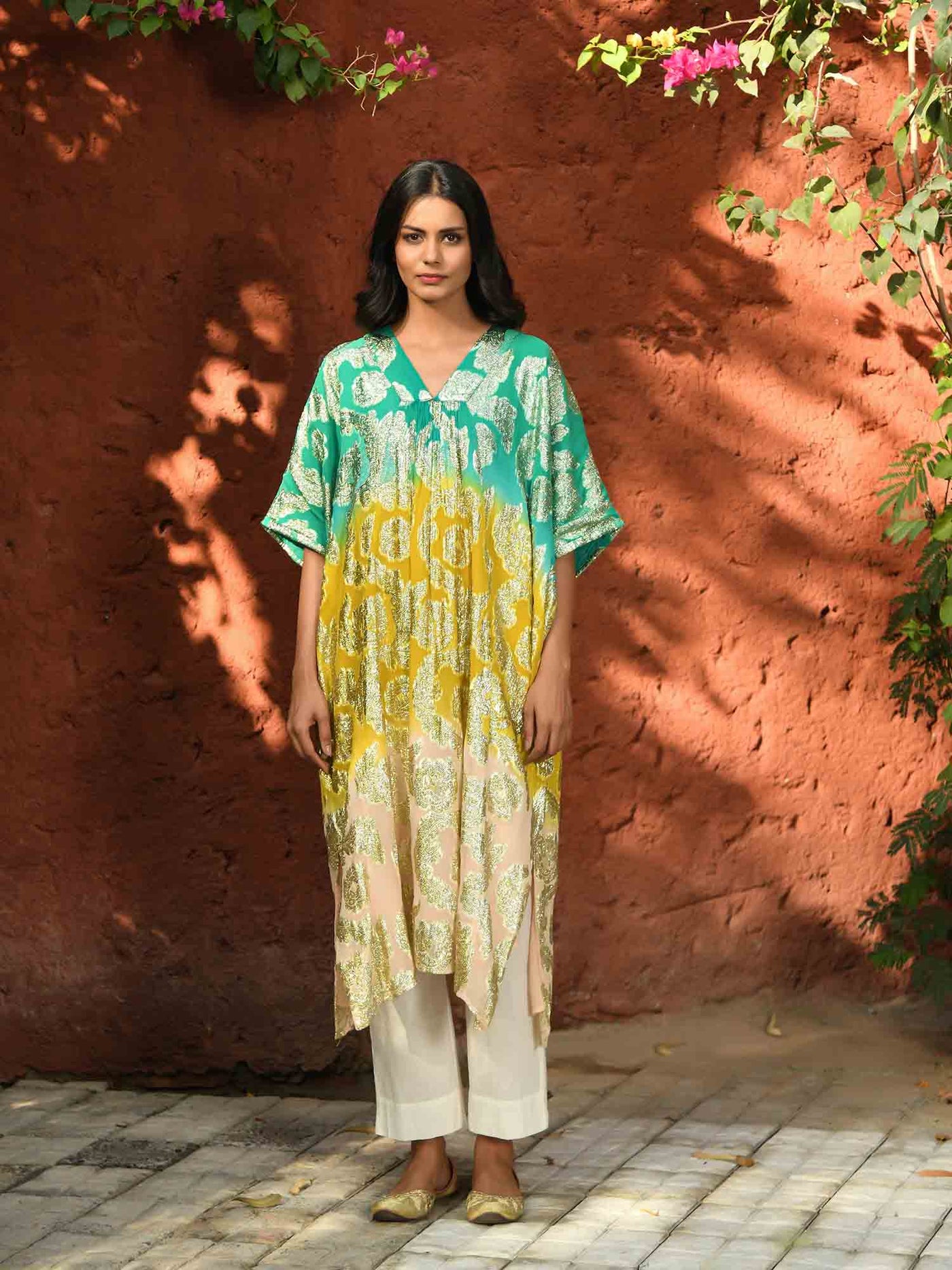 Joyous dip dye Kaftan