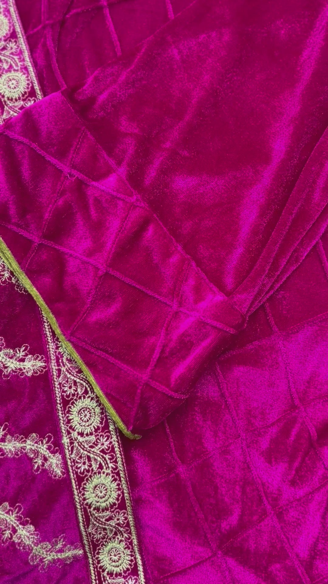 Sparkling & Classy Rani Pink Velvet Ensemble