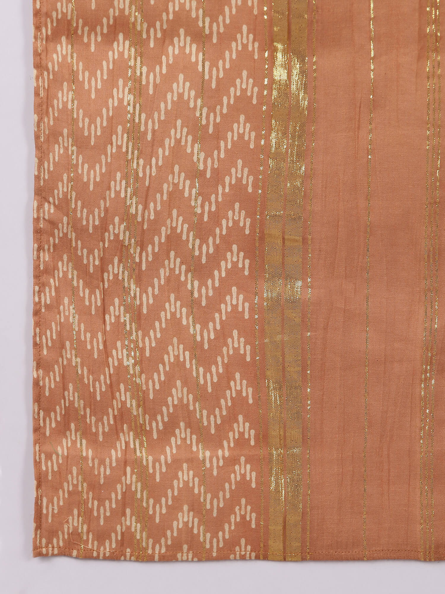 Beige Kalidaar Kurta Set with Churidar & Dupatta