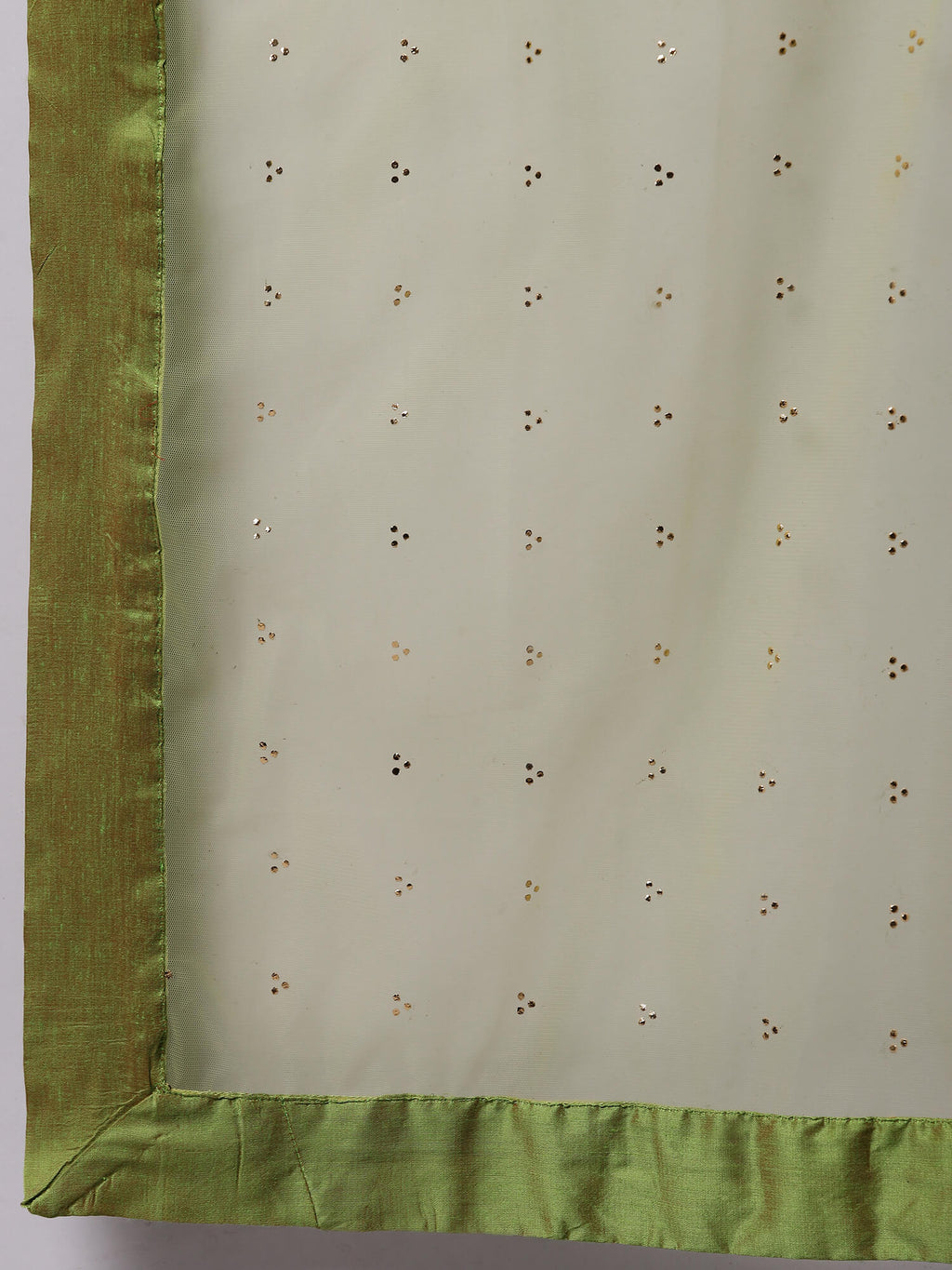 Lime Green Solid Kalidar Chanderi Kurta And Pant With Dupatta & camisole