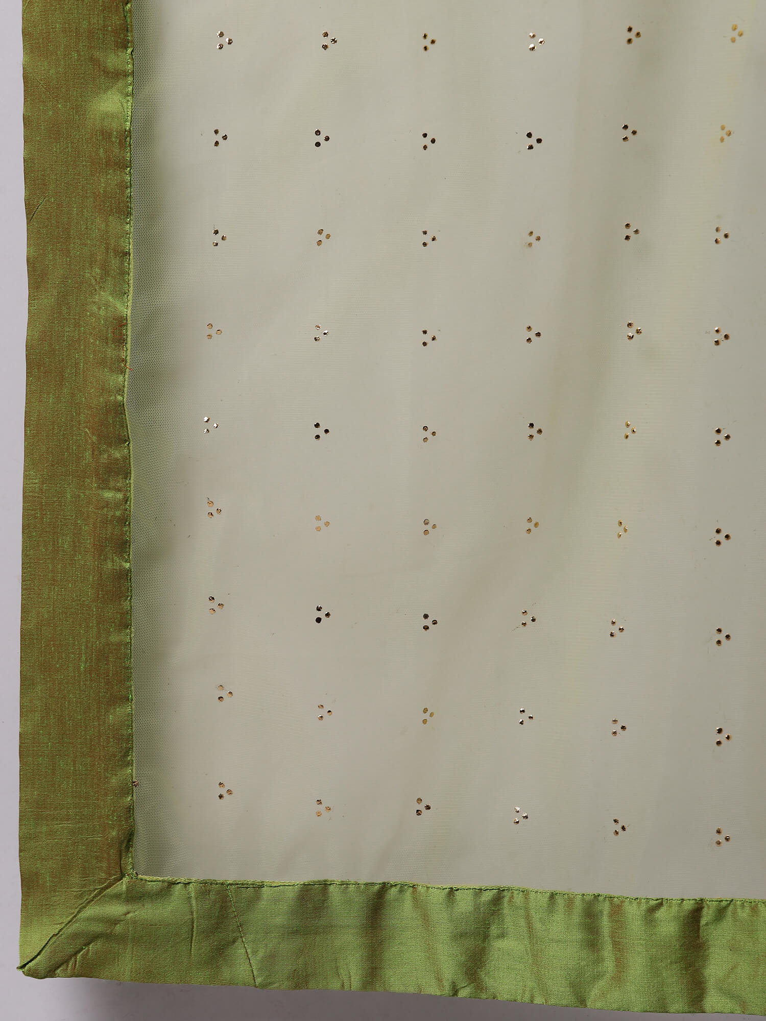 Lime Green Solid Kalidar Chanderi Kurta And Pant With Dupatta & camisole