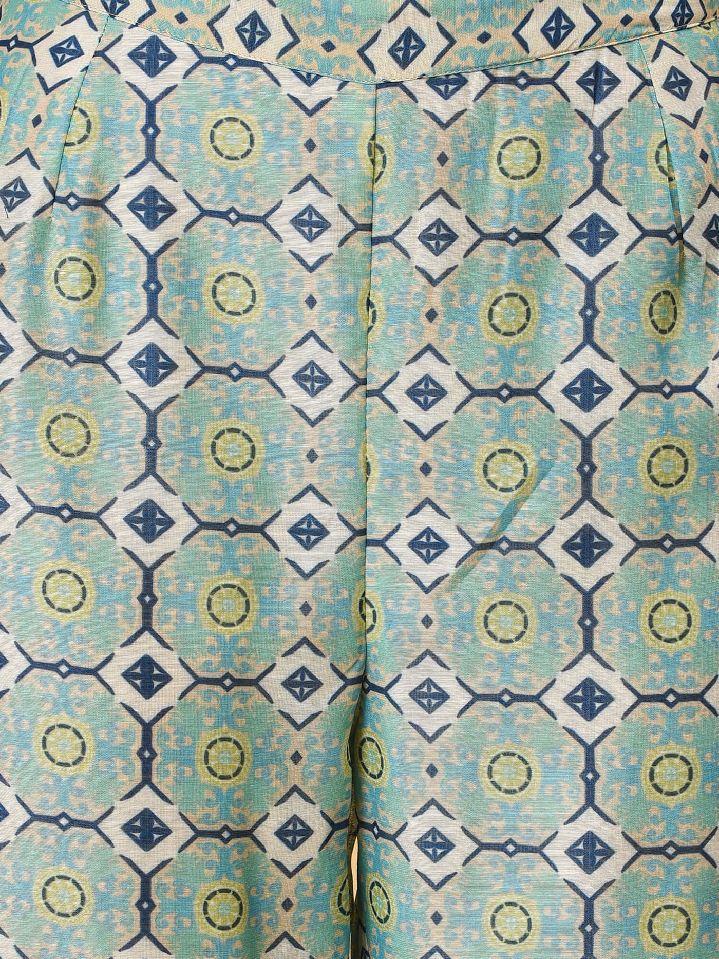 Printed Chanderi Kurta- Pant & Dupatta Set