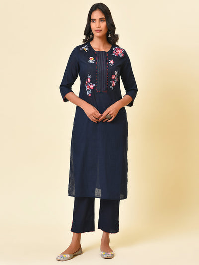 Blue night holiday cotton kurta with pant