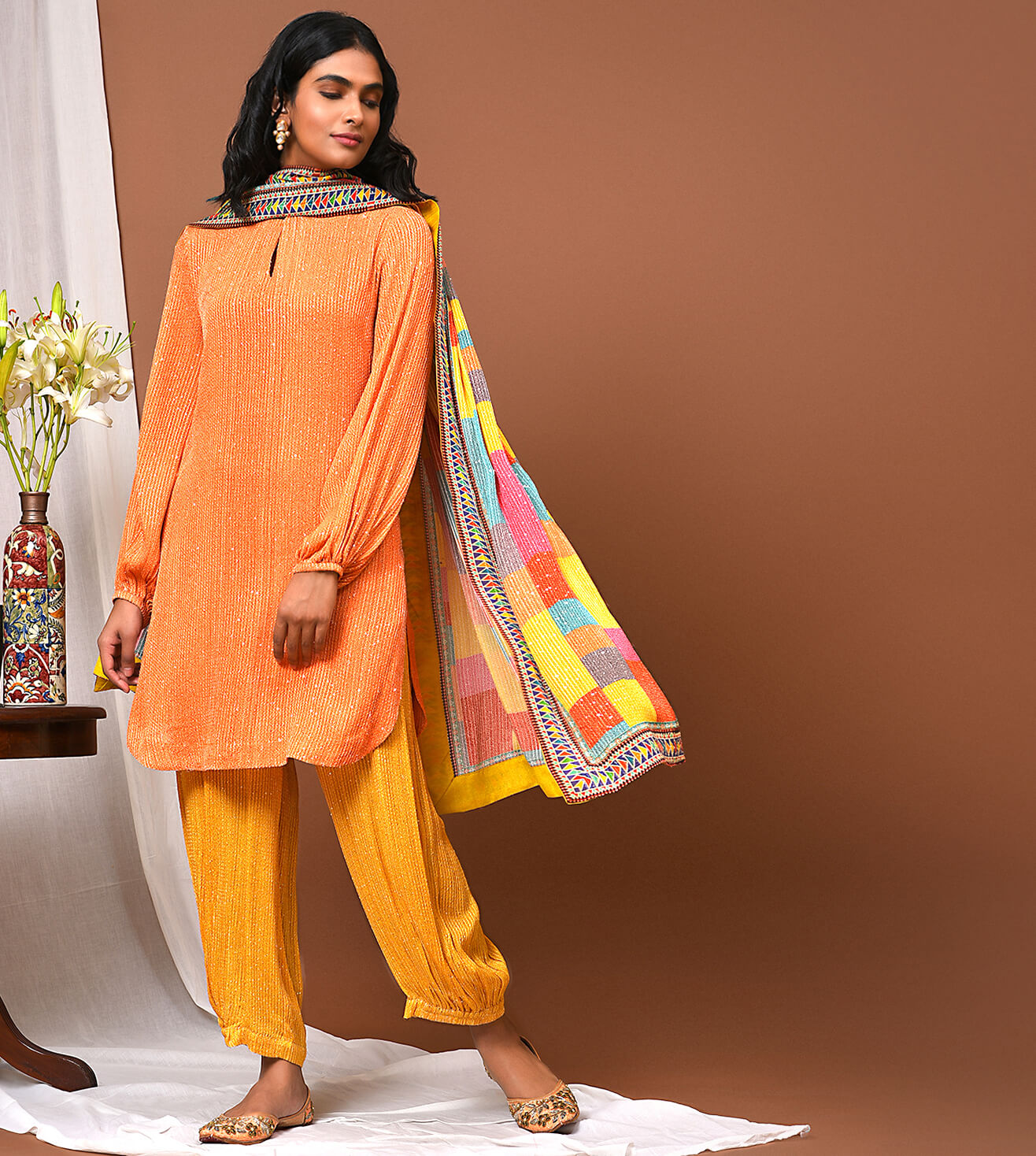 Khushbash Kesar Kurta Salwar & Dupatta Set