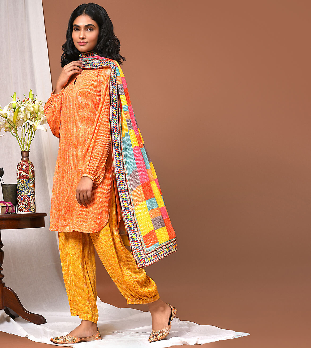 Khushbash Kesar Kurta Salwar & Dupatta Set