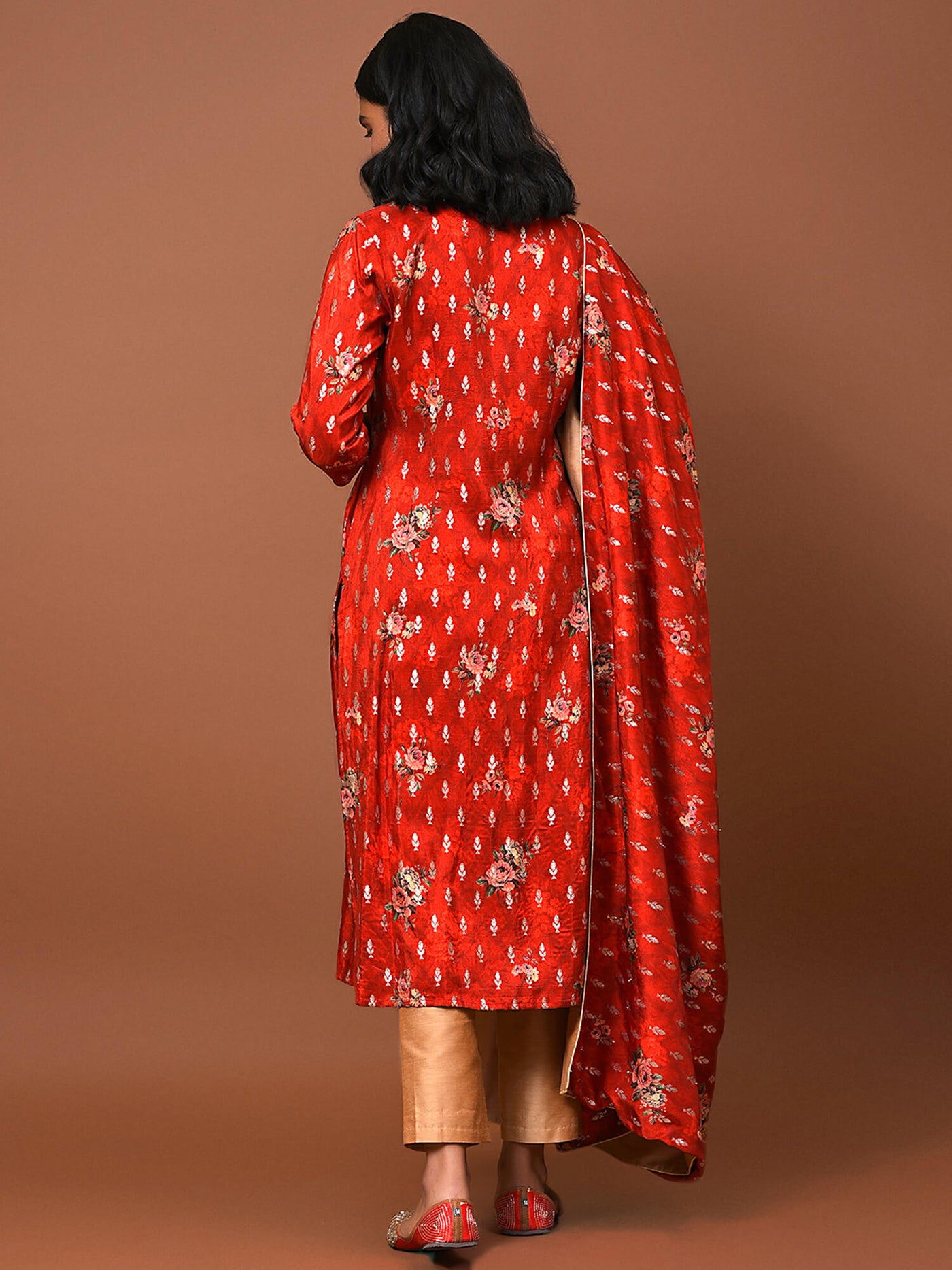 Love the Carnival of Red Kurta Pant & Dupatta Set