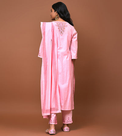 Rose Kurta Pant & Dupatta Set