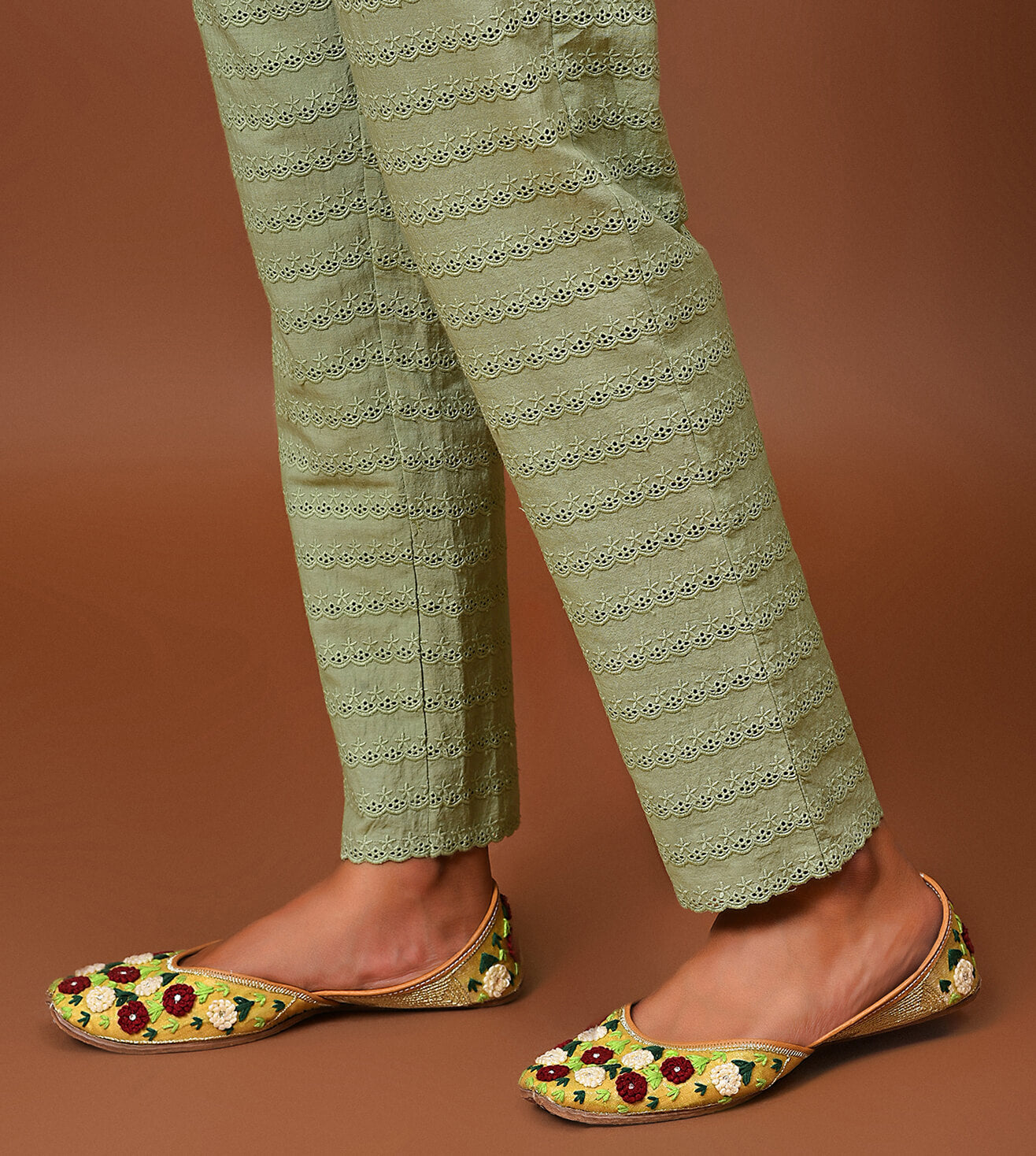 Sage green Kurta Pant & Dupatta