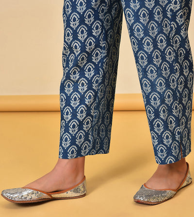 Find your mojo indigo Kurta Pant & Dupatta set