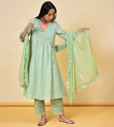 Lace and Grace Kurta Pant & Dupatta Set