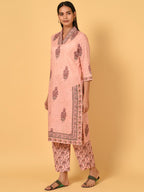 Block Printed Mughal Cotton Kurta & Pant Set