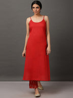 Ikat A-Line Kurta Set with Pant, Dupatta & Camisole