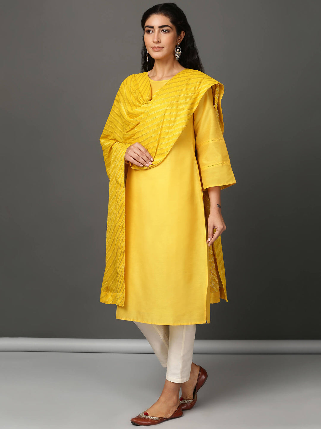 Sunshine Kurta, Pants & Dupatta Set