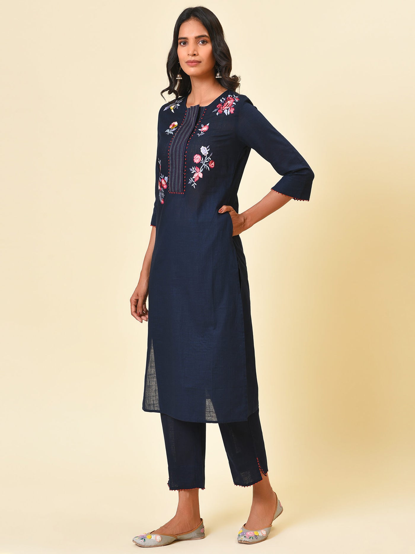 Blue night holiday cotton kurta with pant