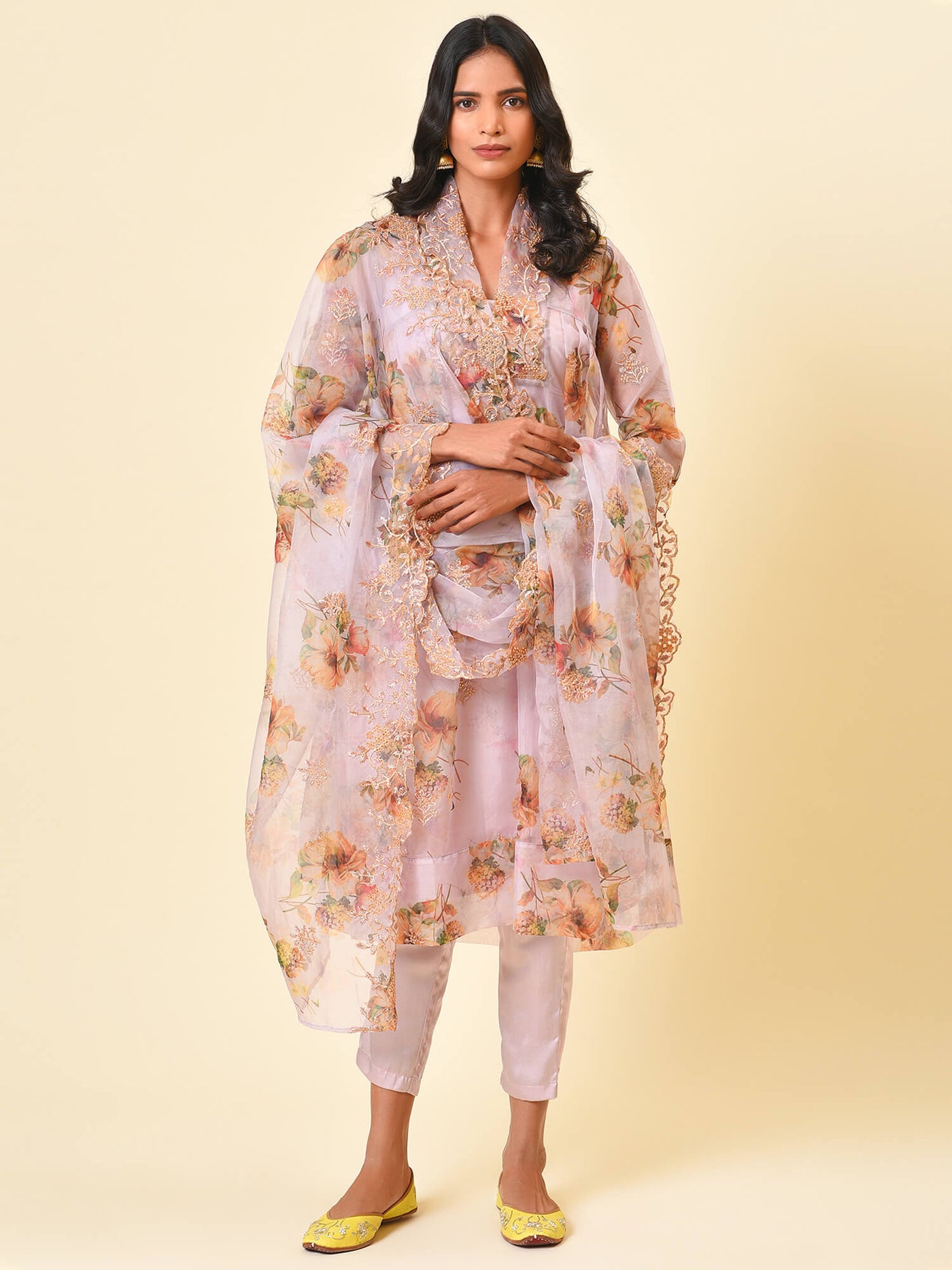 Floral Pink & Gold Ensemble