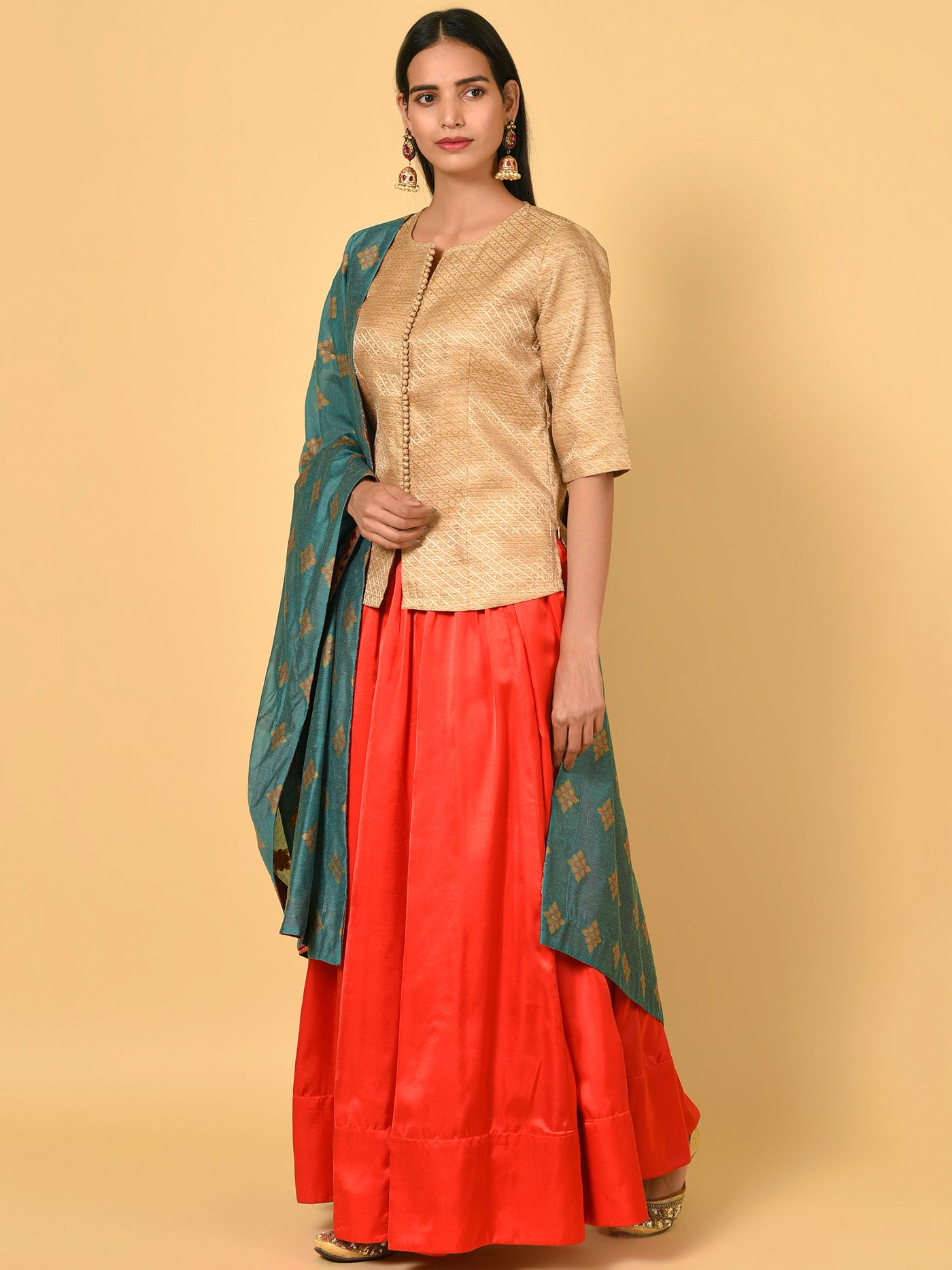 Kurti skirt and Dupatta set