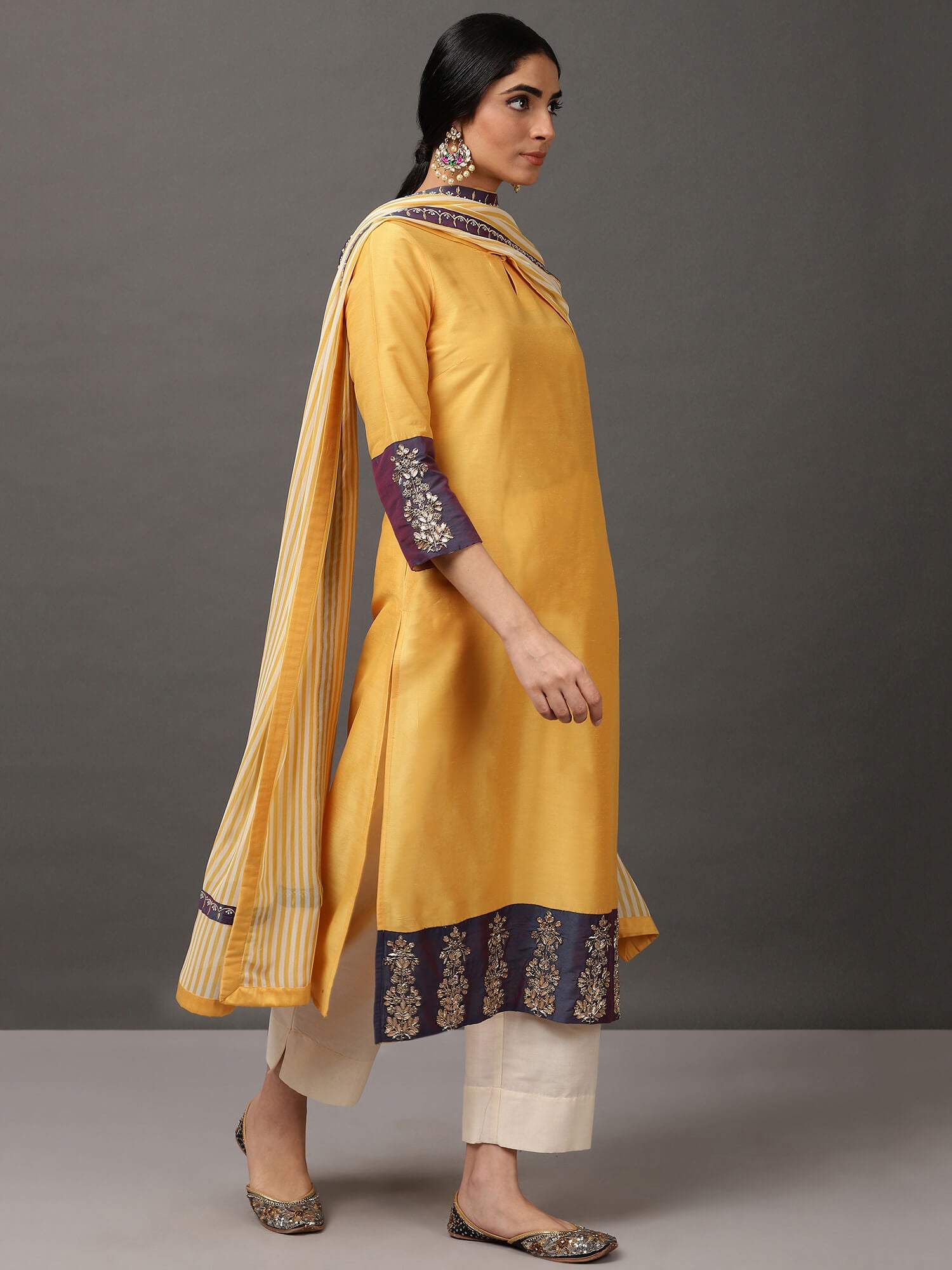 Fresh Honey Kurta, Pant & Dupatta set.