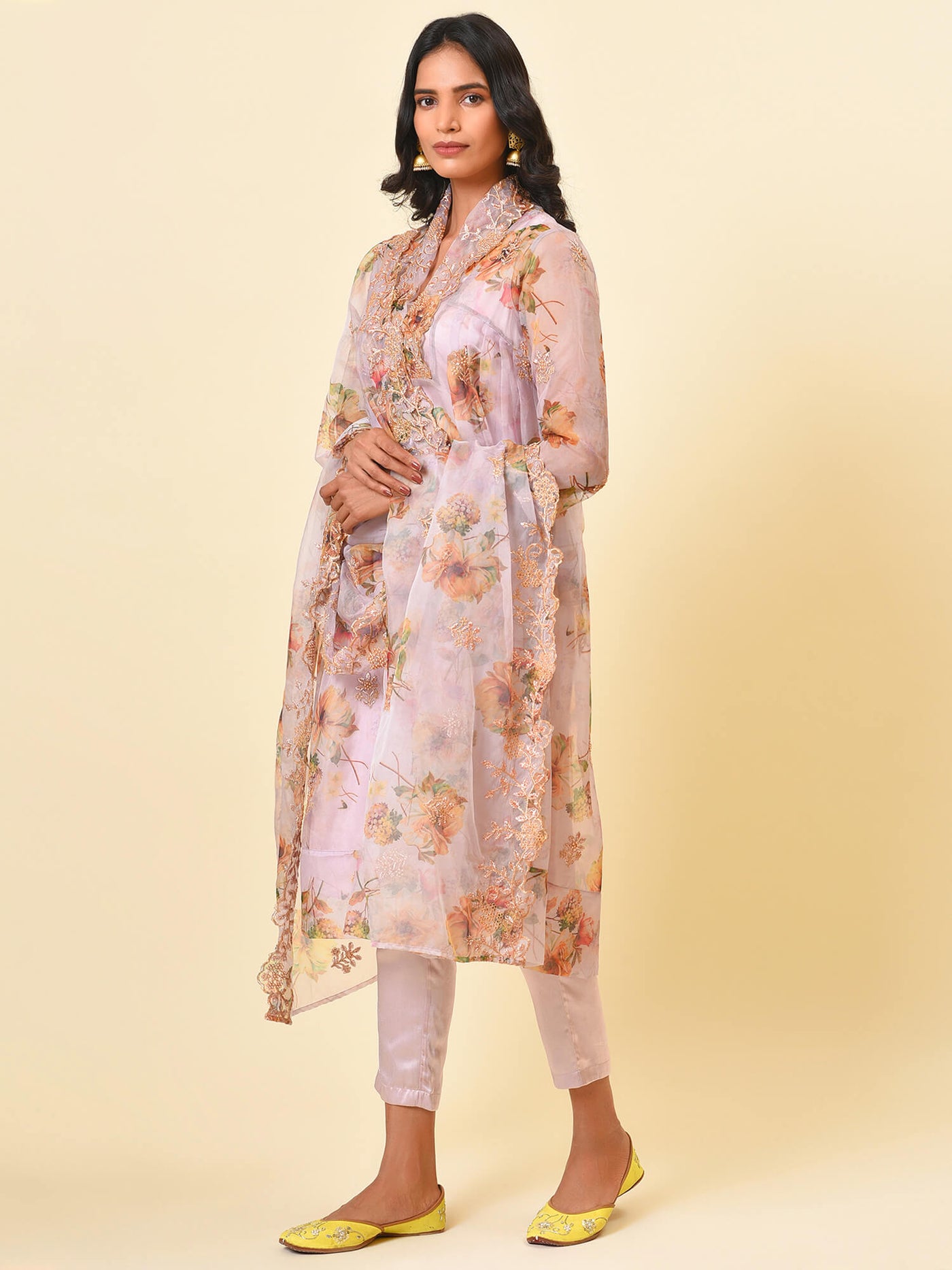 Floral Pink & Gold Ensemble