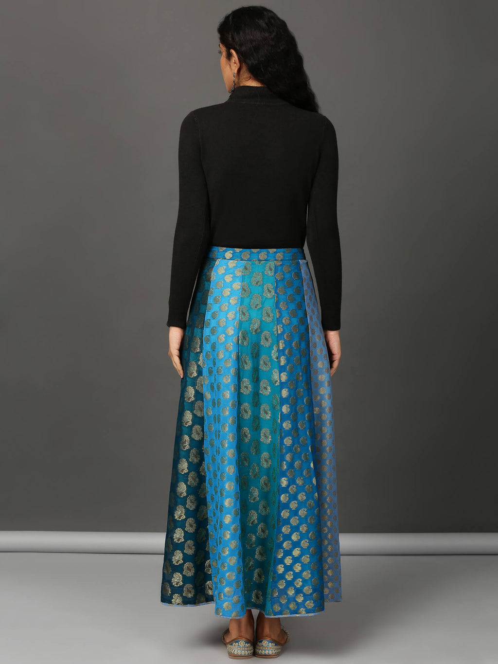 Jacquard Panelled Skirt