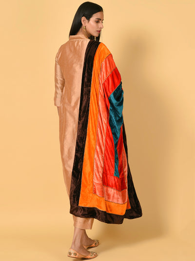 Vivid in this Kurta Pant and Dupatta ensemble