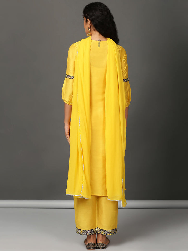 Sunburn Silk Kurta, Pant & Dupatta Set
