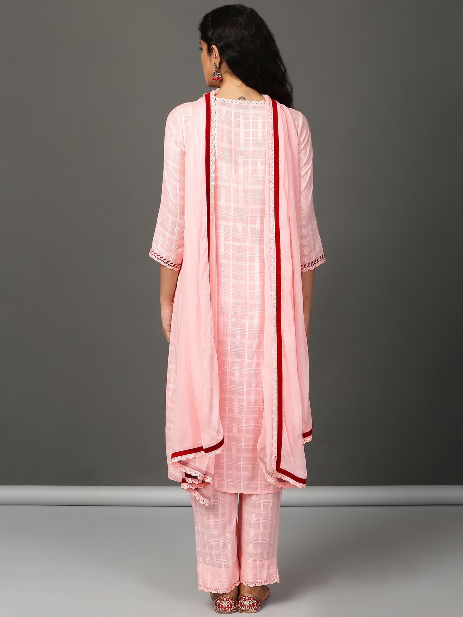 Pink Cotton Kurta & Pants Set
