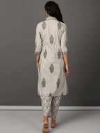 Block Printed Mughal Cotton Kurta & Pant Set