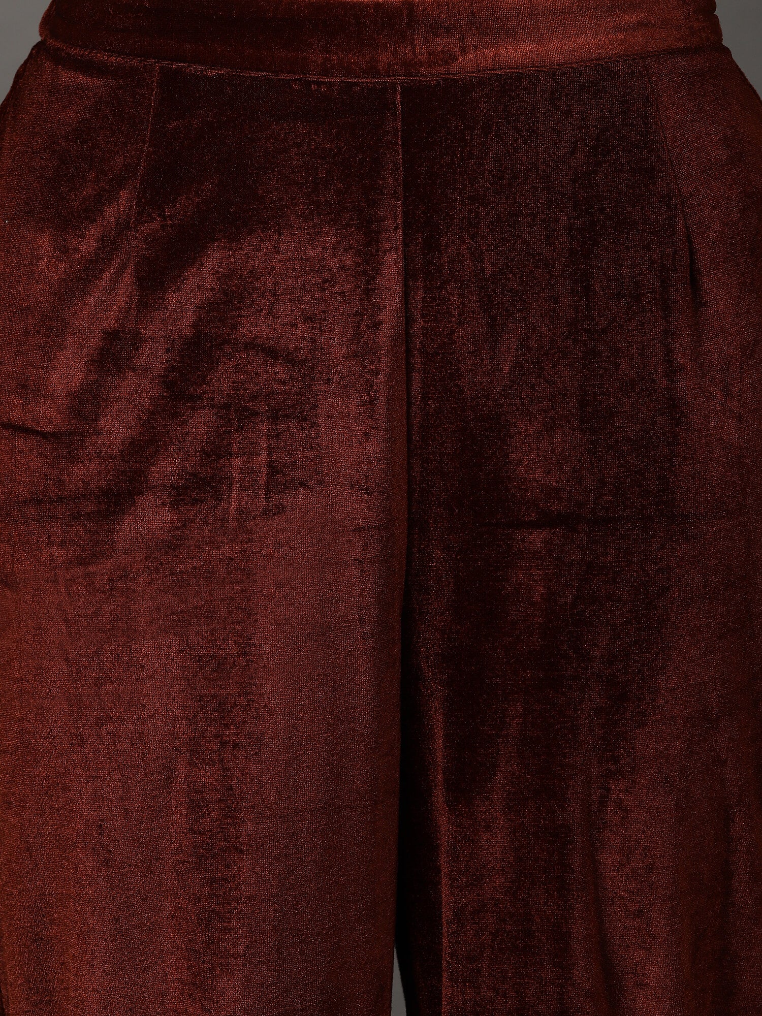 Toasted Velvet Embroidered Kurta & Pant Set