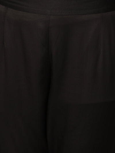 Coal Chanderi Kurta & Pant Set