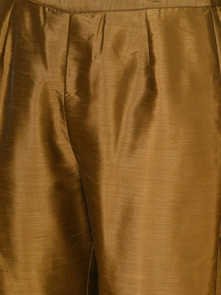 Spotlight in the Maroon and Gold Kurta Pant and Dupatta set