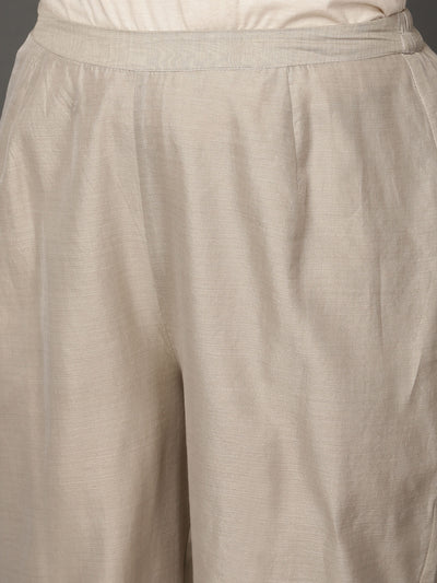 Grey Chanderi Kurta & Pants Set