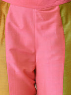 Carefree and colourful printed kurta with colour block pant