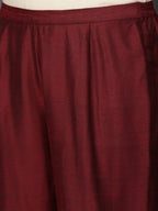 Naqsh Embroidered Art Silk Kurta Set with Tie-Dye Dupatta