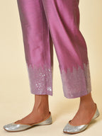 Purple Kaftan Kurta & Pant Set