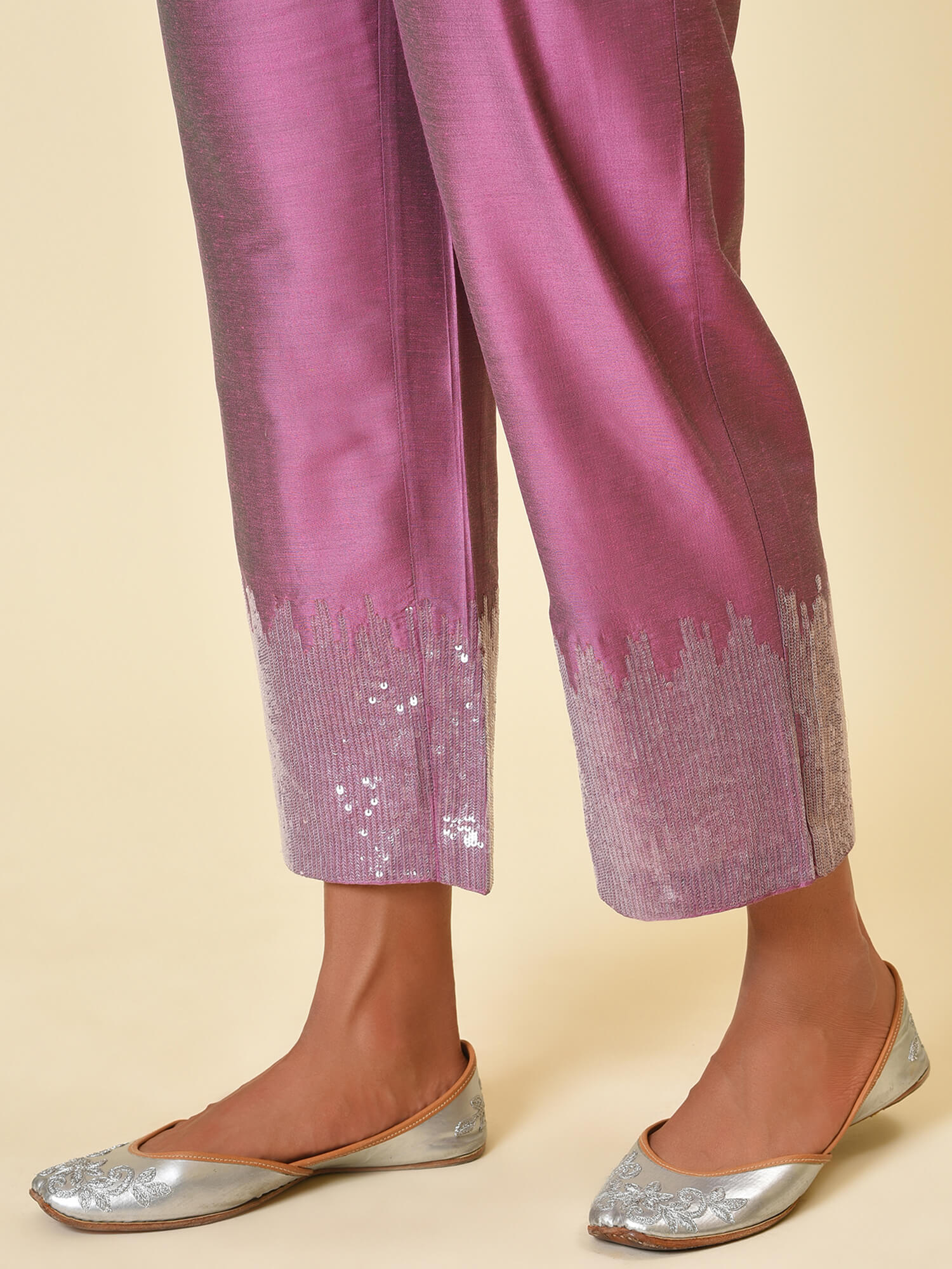 Purple Kaftan Kurta & Pant Set