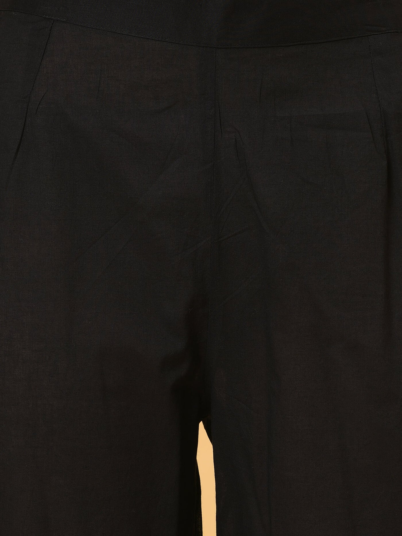 A Cherry black printed kurta with a black pant and Lime green chanderi dupatta