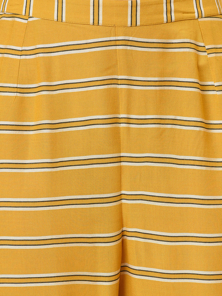 Beaming sunshine yellow print kurta pant and dupatta