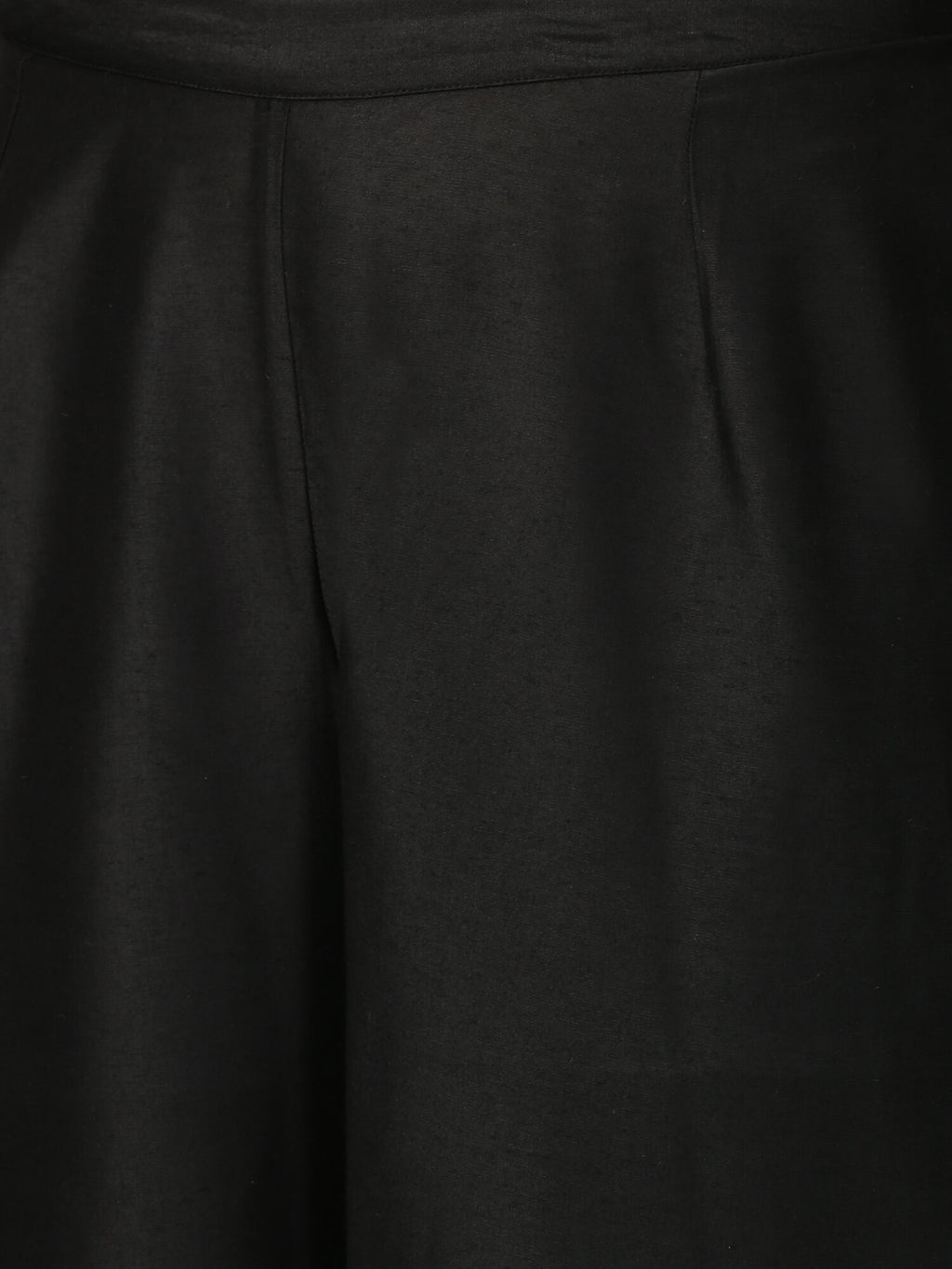 Black Art Silk Kurta Set  with Organza Dupatta