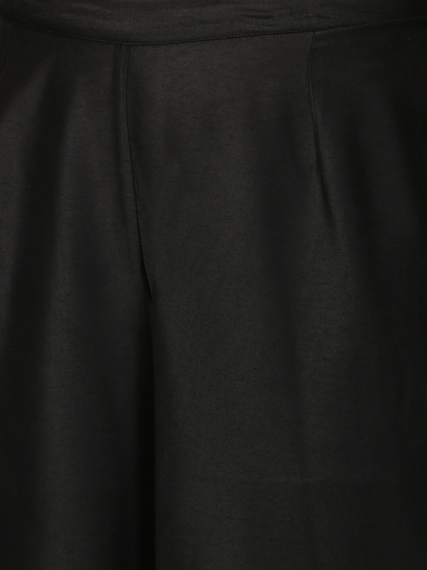 Black Art Silk Kurta Set  with Organza Dupatta