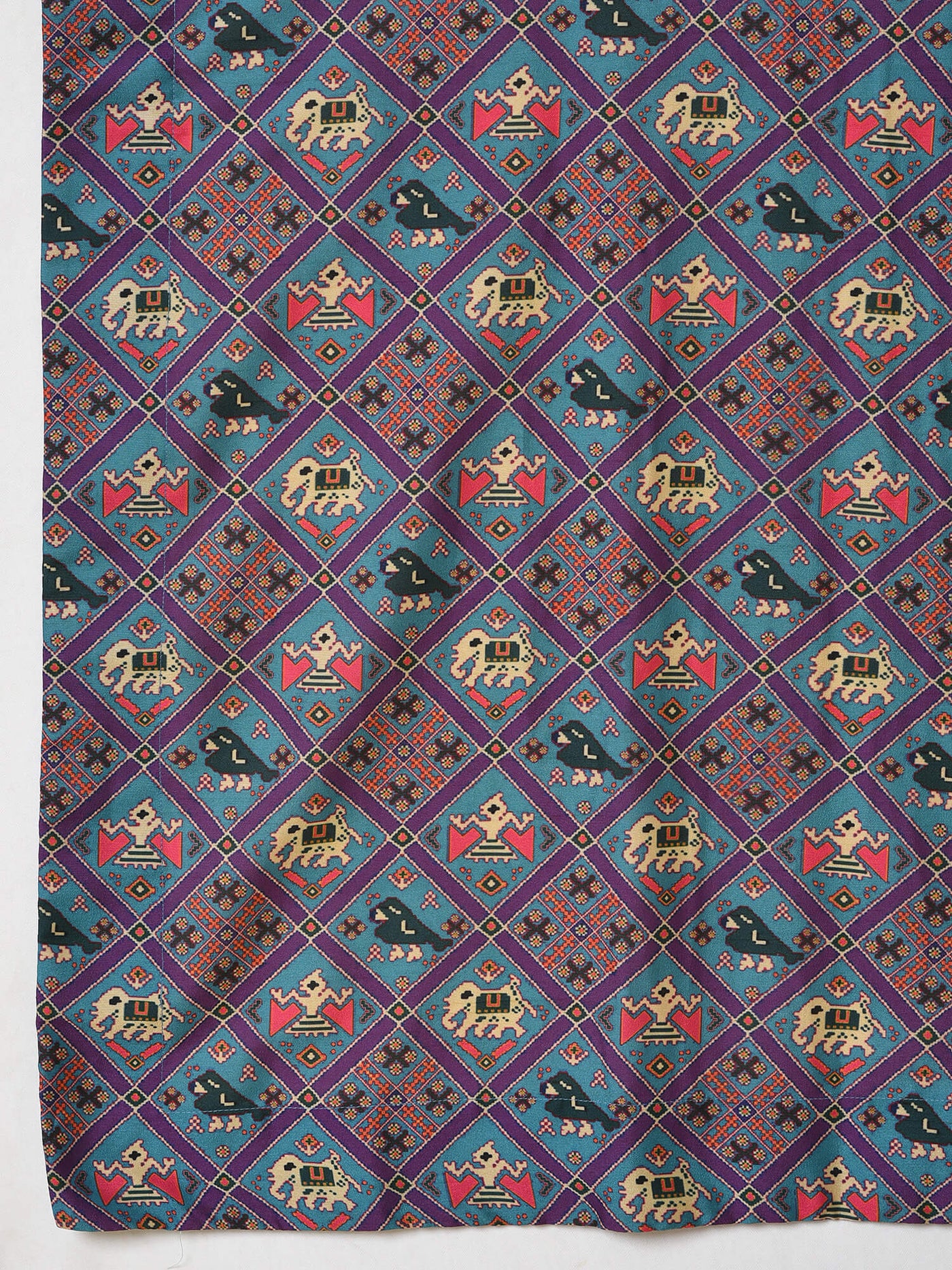 Blue Kurta- Pant with Patola Print Dupatta